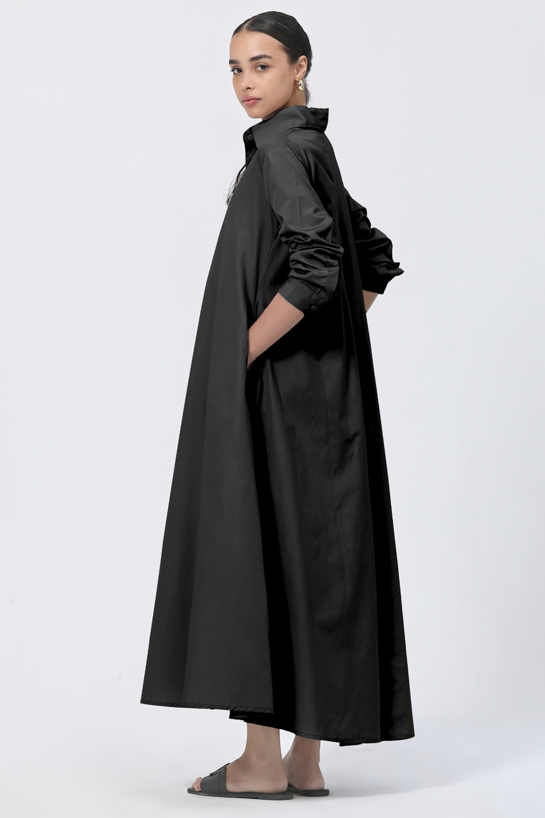 Massimo Shirt Dress - Carbon Black