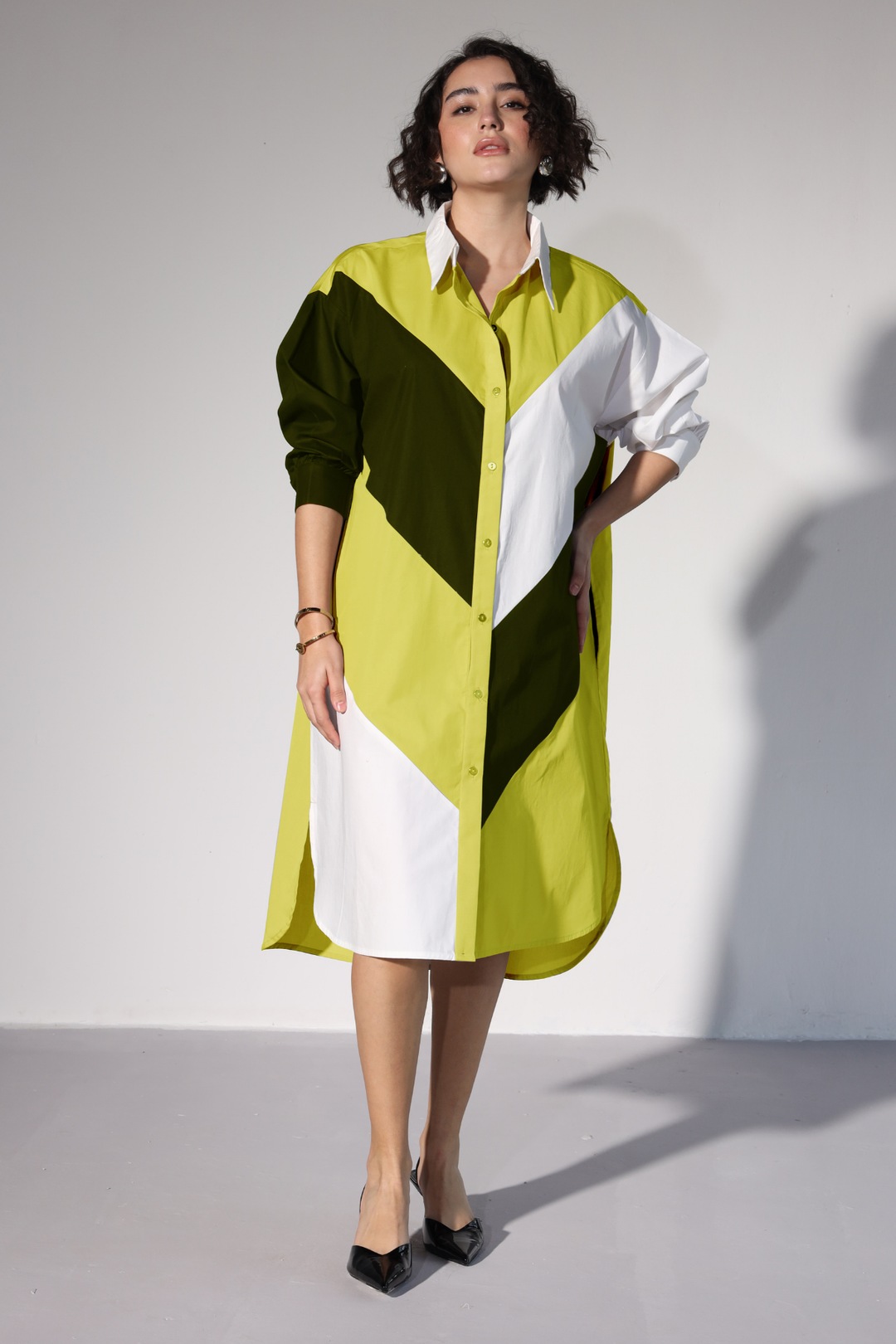 Lazy Sewciety Shirt Dress - Forest Green