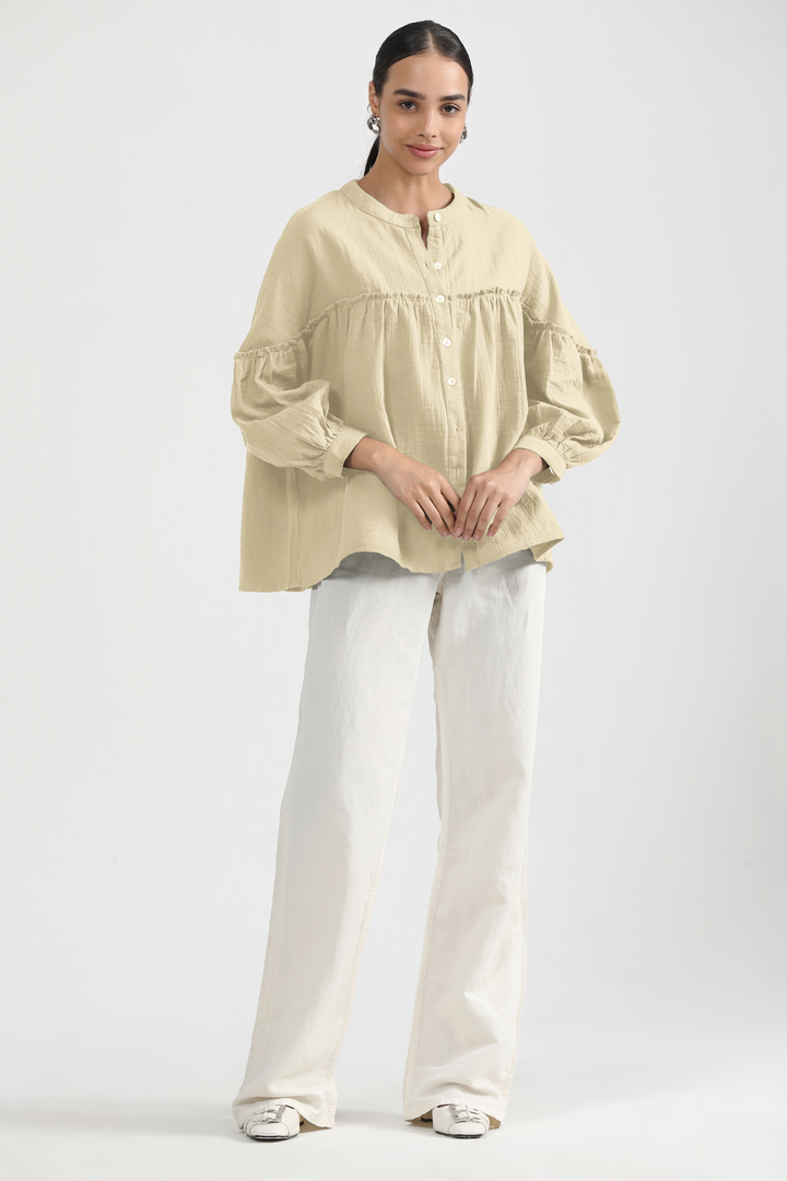 Renee Cape Top - Warm Ivory