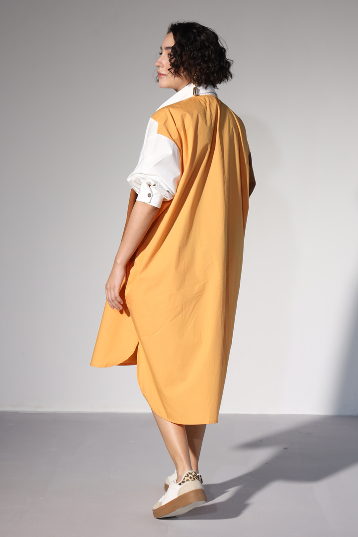 Lazy Sewciety Shirt Dress - Old Gold