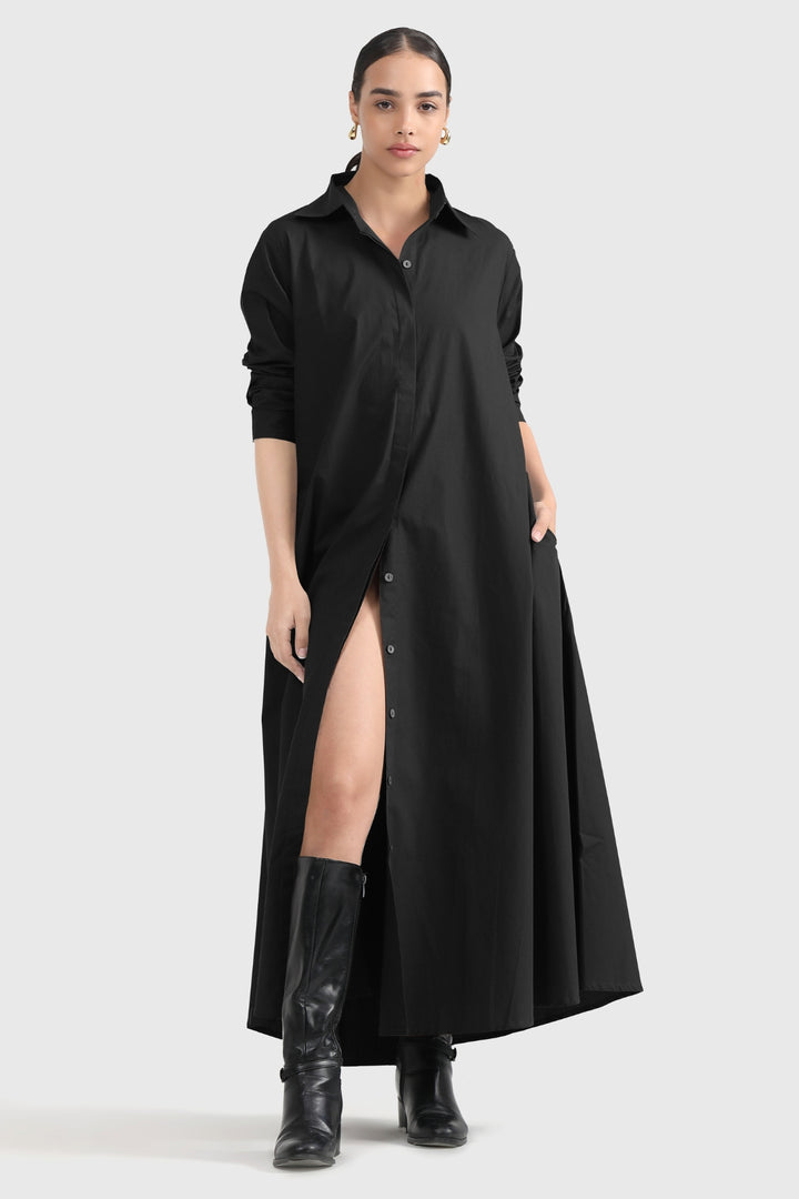 Massimo Shirt Dress - Carbon Black