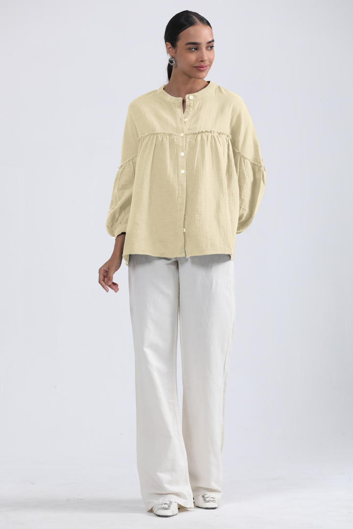 Renee Cape Top - Warm Ivory