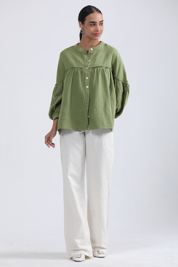 Renee Cape Top - Fern Green