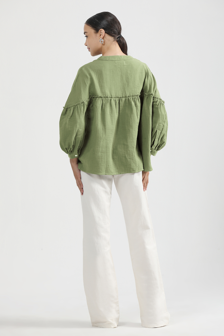 Renee Cape Top - Fern Green