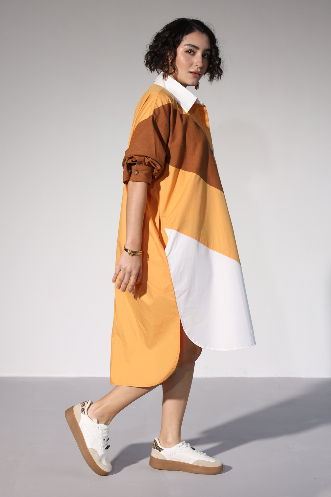 Lazy Sewciety Shirt Dress - Old Gold