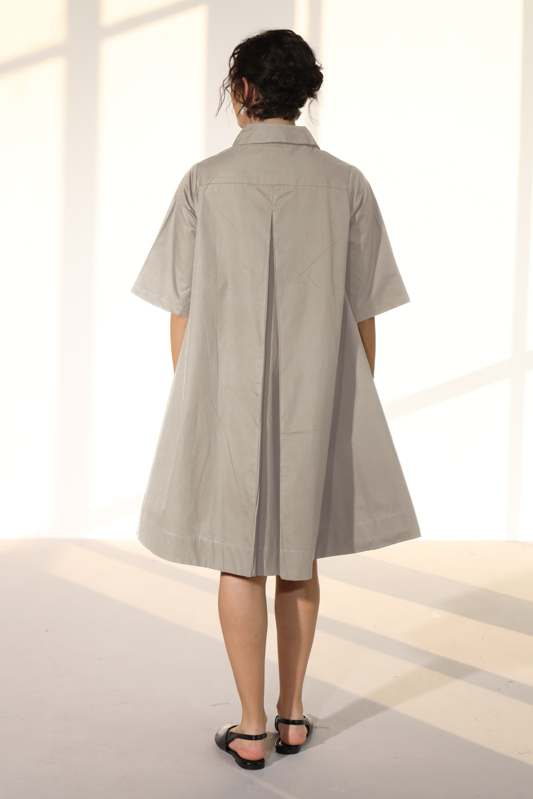 Zoe Circular Tunic Dress - Sterling Silver