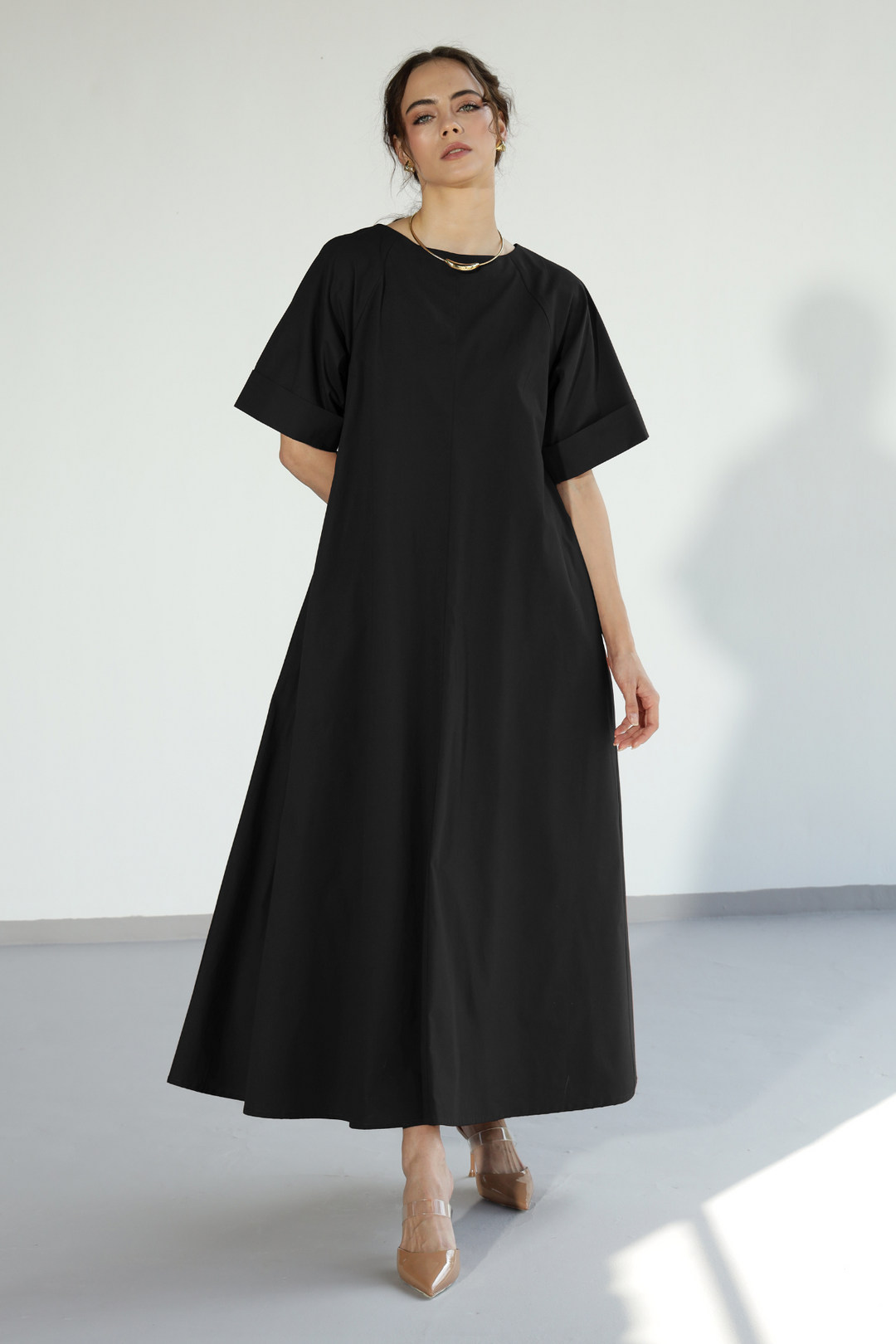 Amaxirose Flare Dress - Carbon Black