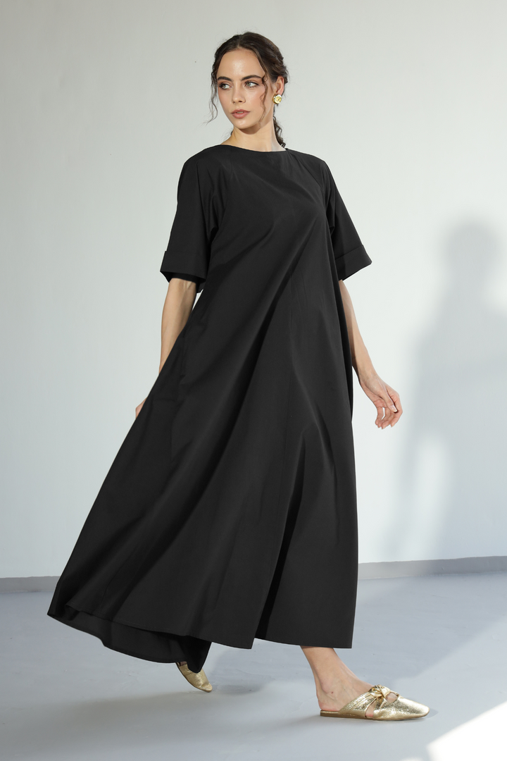 Amaxirose Flare Dress - Carbon Black