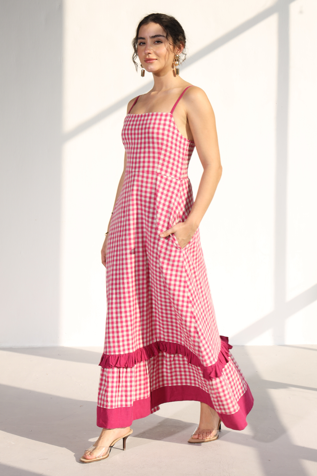 Angelica Strap Dress - Cupids Pink