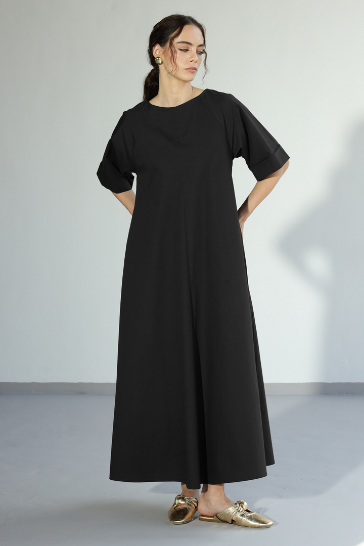 Amaxirose Flare Dress - Carbon Black