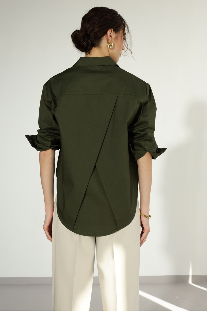 Valentino Formal Shirt  (Oversized) - Millitary Green