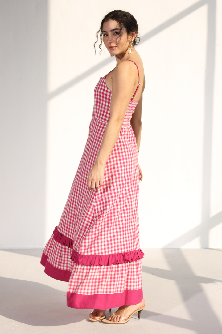 Angelica Strap Dress - Cupids Pink