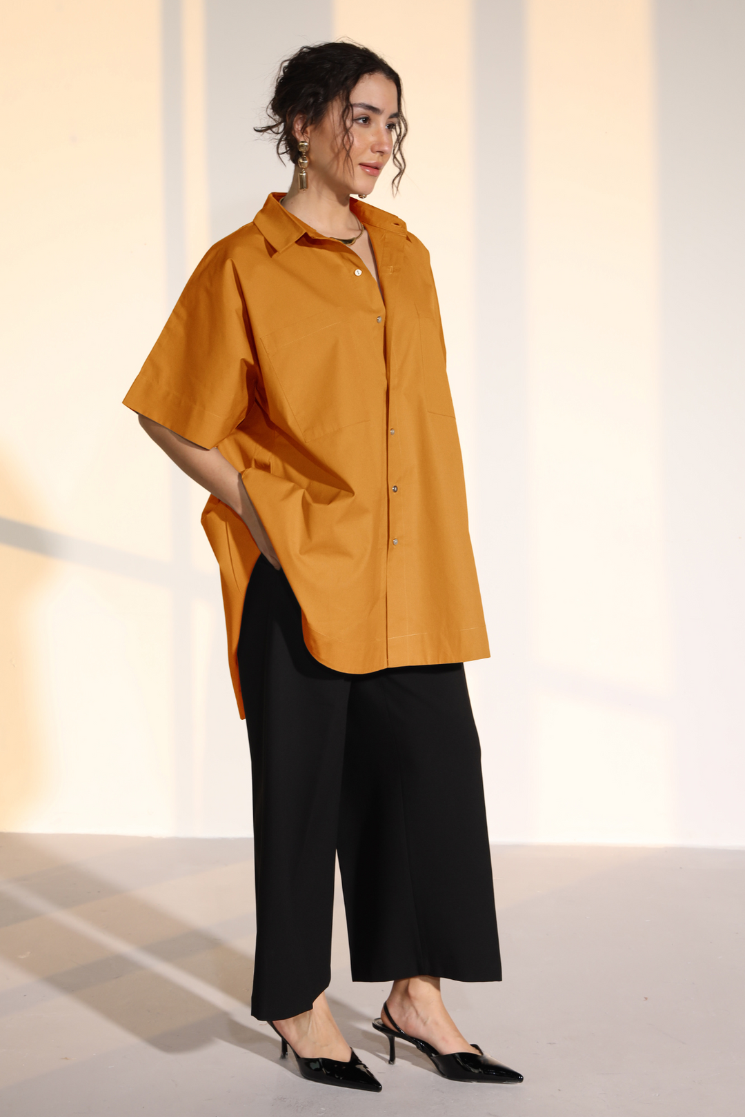 Harper Easy Shirt - Tangerine