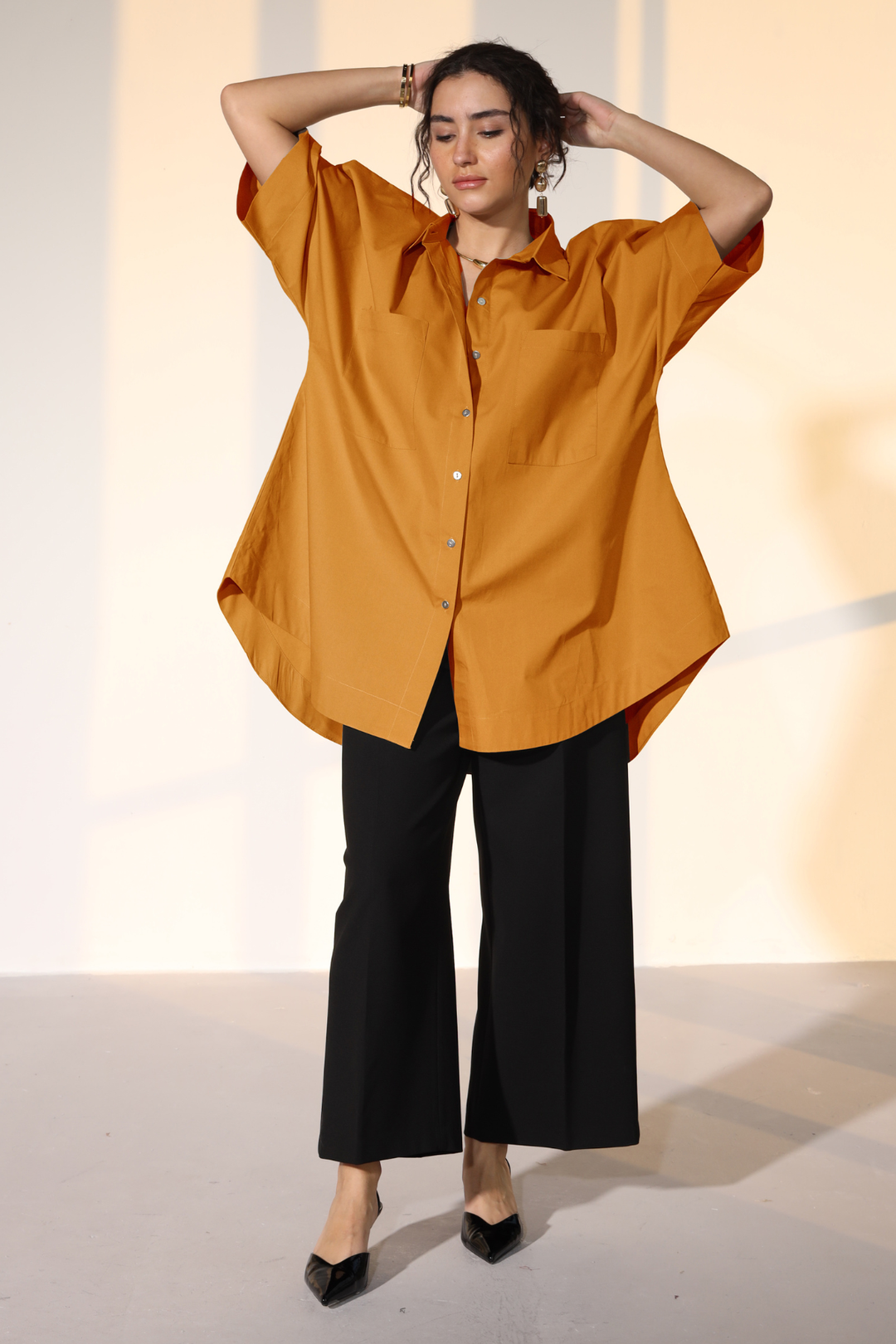 Harper Easy Shirt - Tangerine
