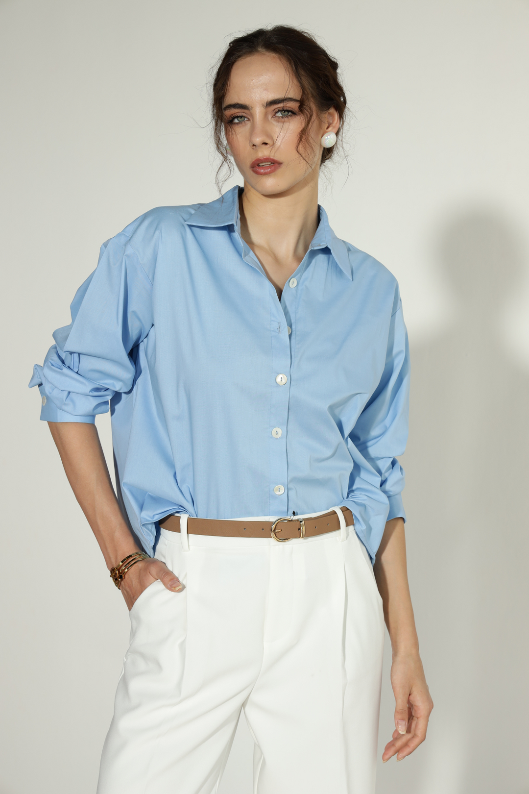 Valentino Formal Shirt  (Oversized) - Aero Blue