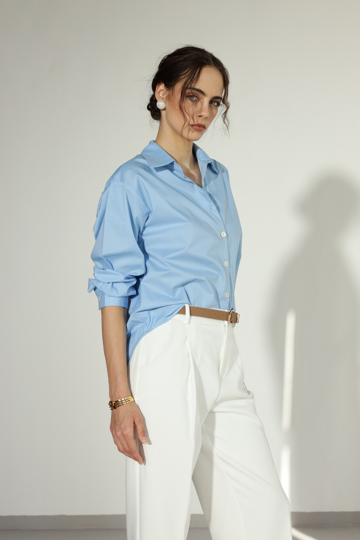 Valentino Formal Shirt  (Oversized) - Aero Blue