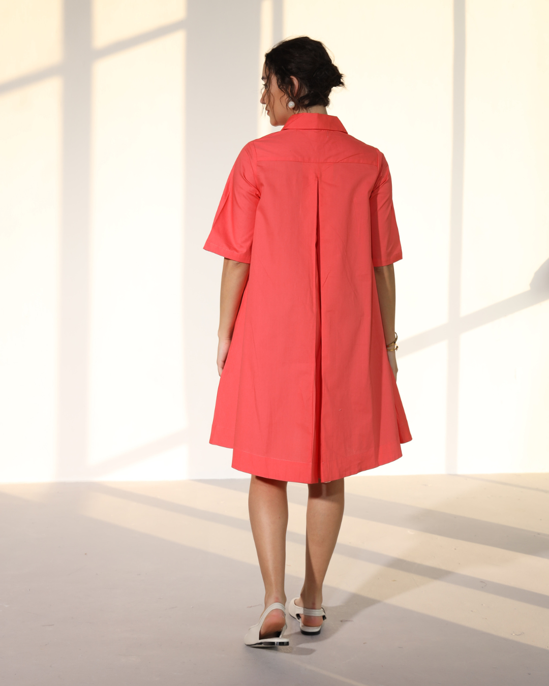 Zoe Circular Tunic Dress - Pretty pink