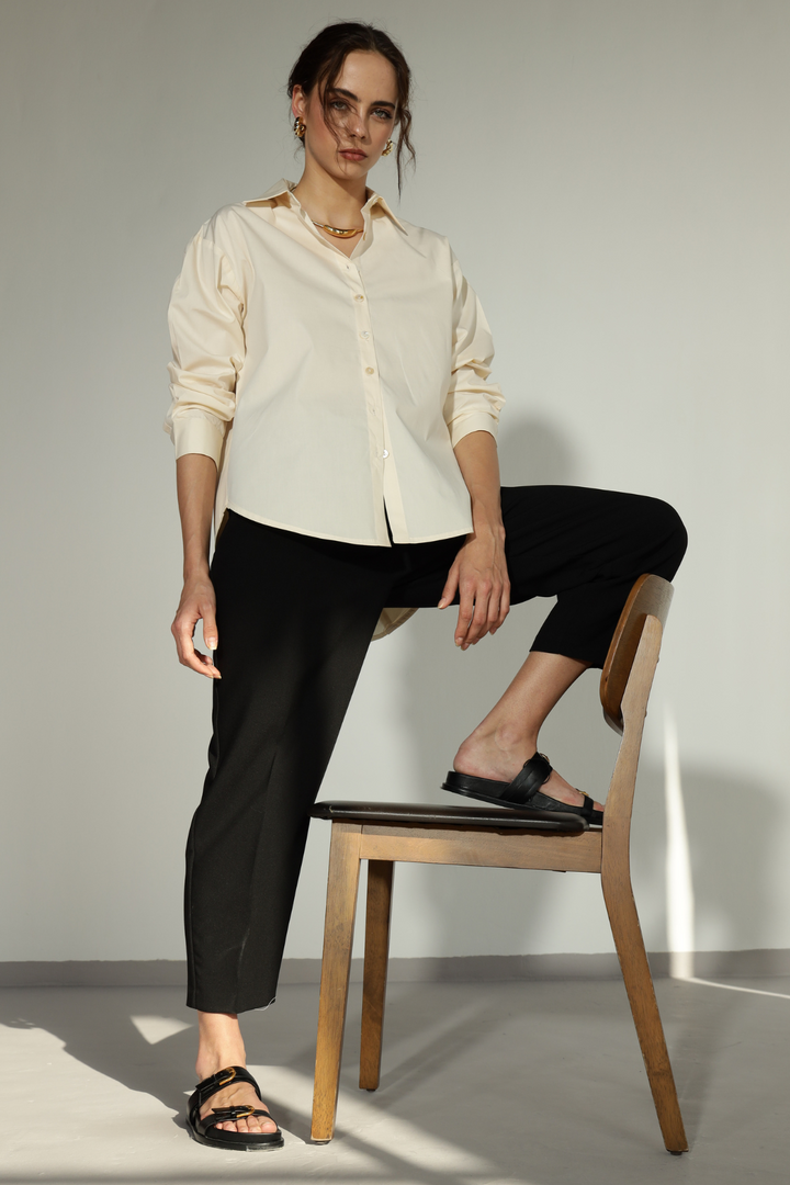 Valentino Formal Shirt  (Oversized) - Warm Ivory