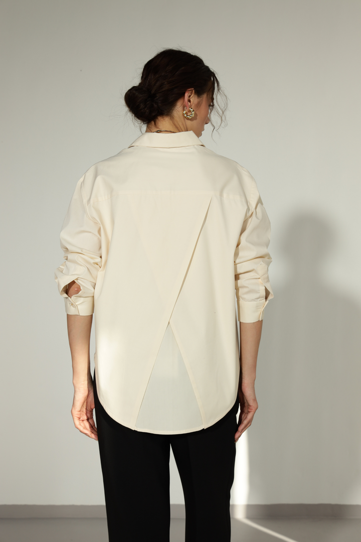 Valentino Formal Shirt  (Oversized) - Warm Ivory
