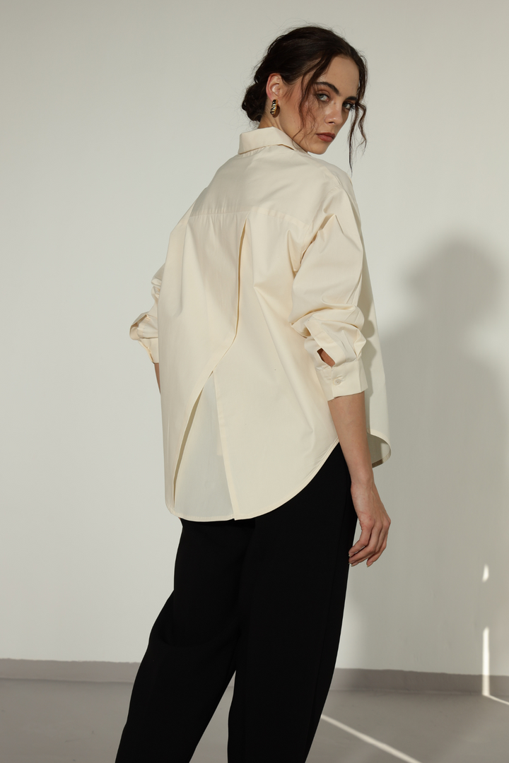 Valentino Formal Shirt  (Oversized) - Warm Ivory