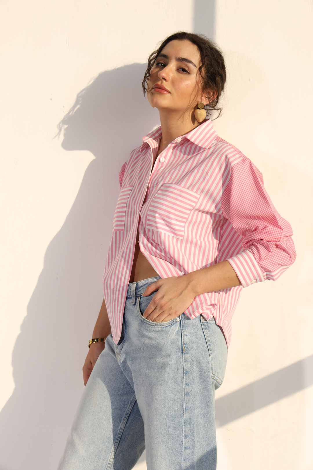 Valentino Formal Shirt  (Oversized) - Cupids Pink