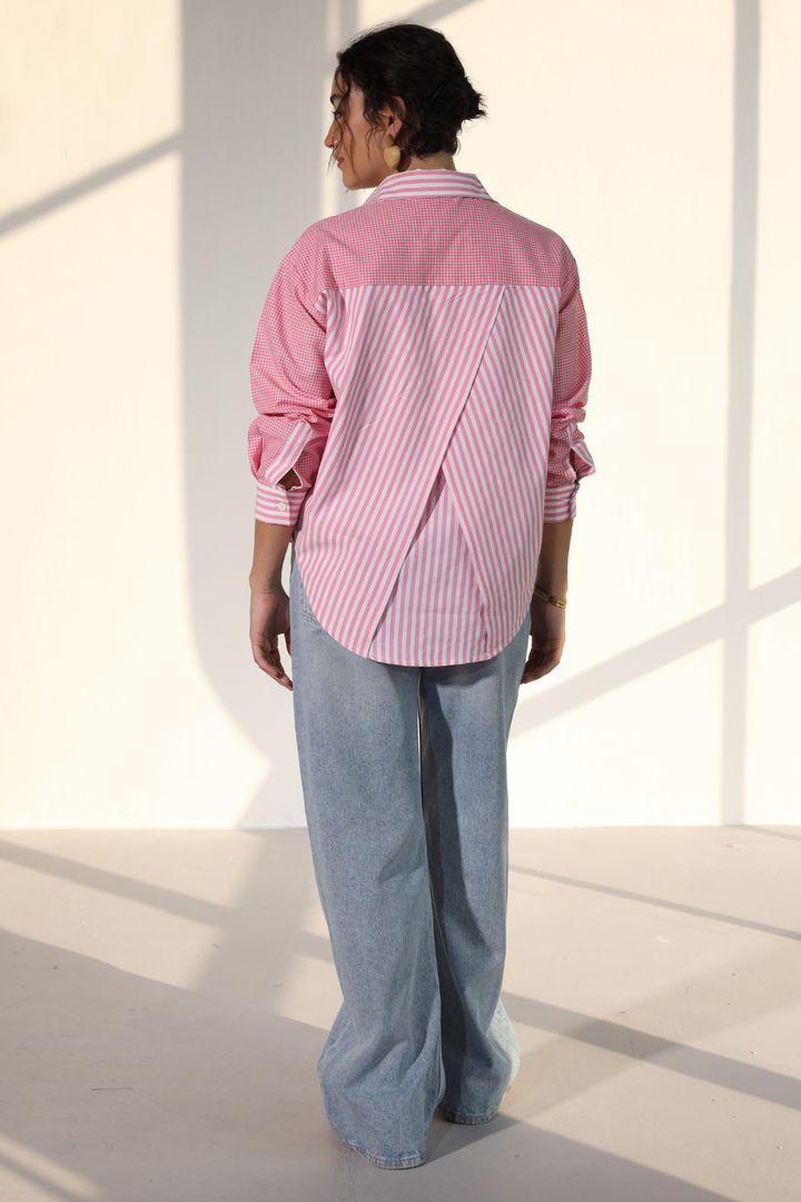 Valentino Formal Shirt  (Oversized) - Cupids Pink