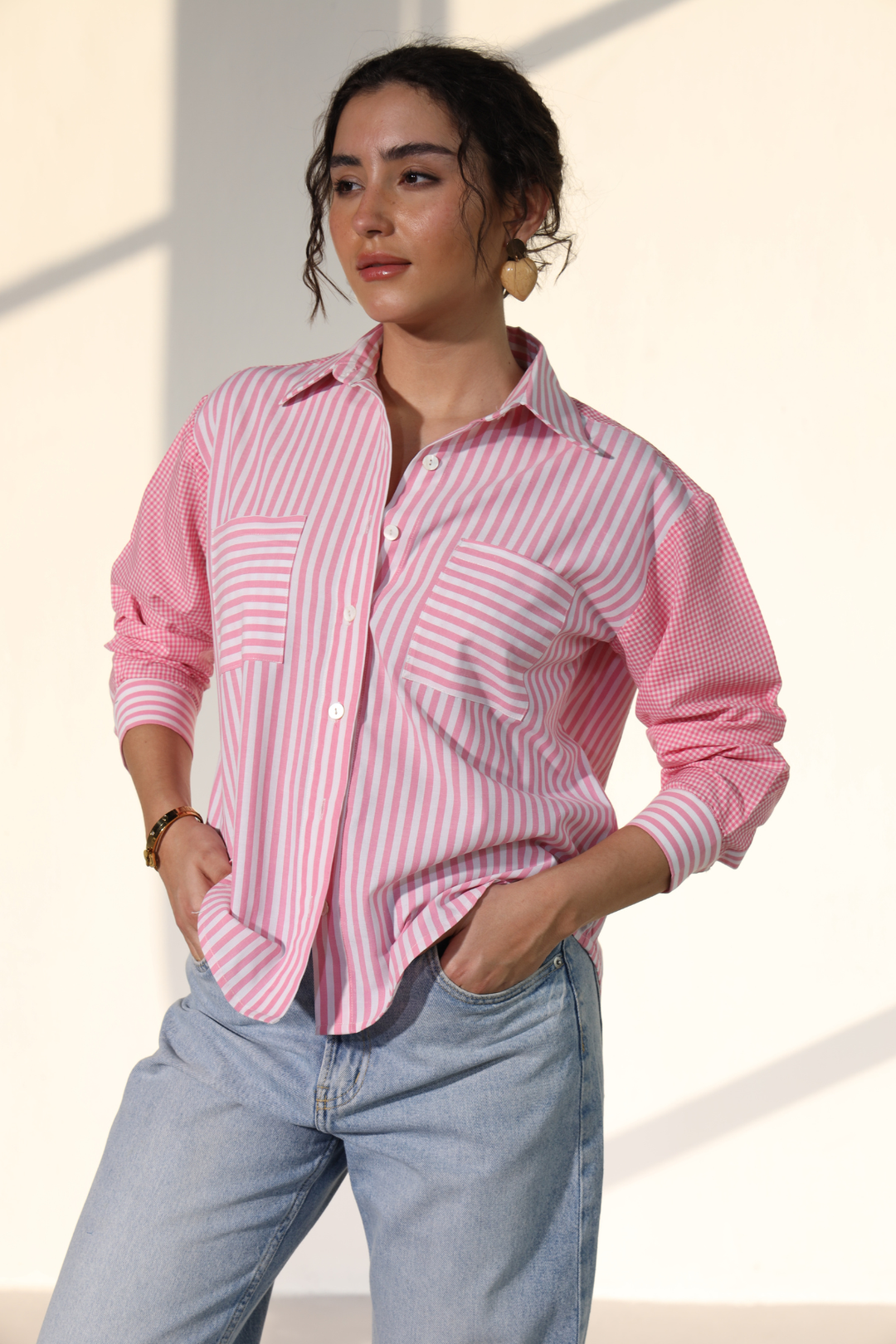 Valentino Formal Shirt  (Oversized) - Cupids Pink