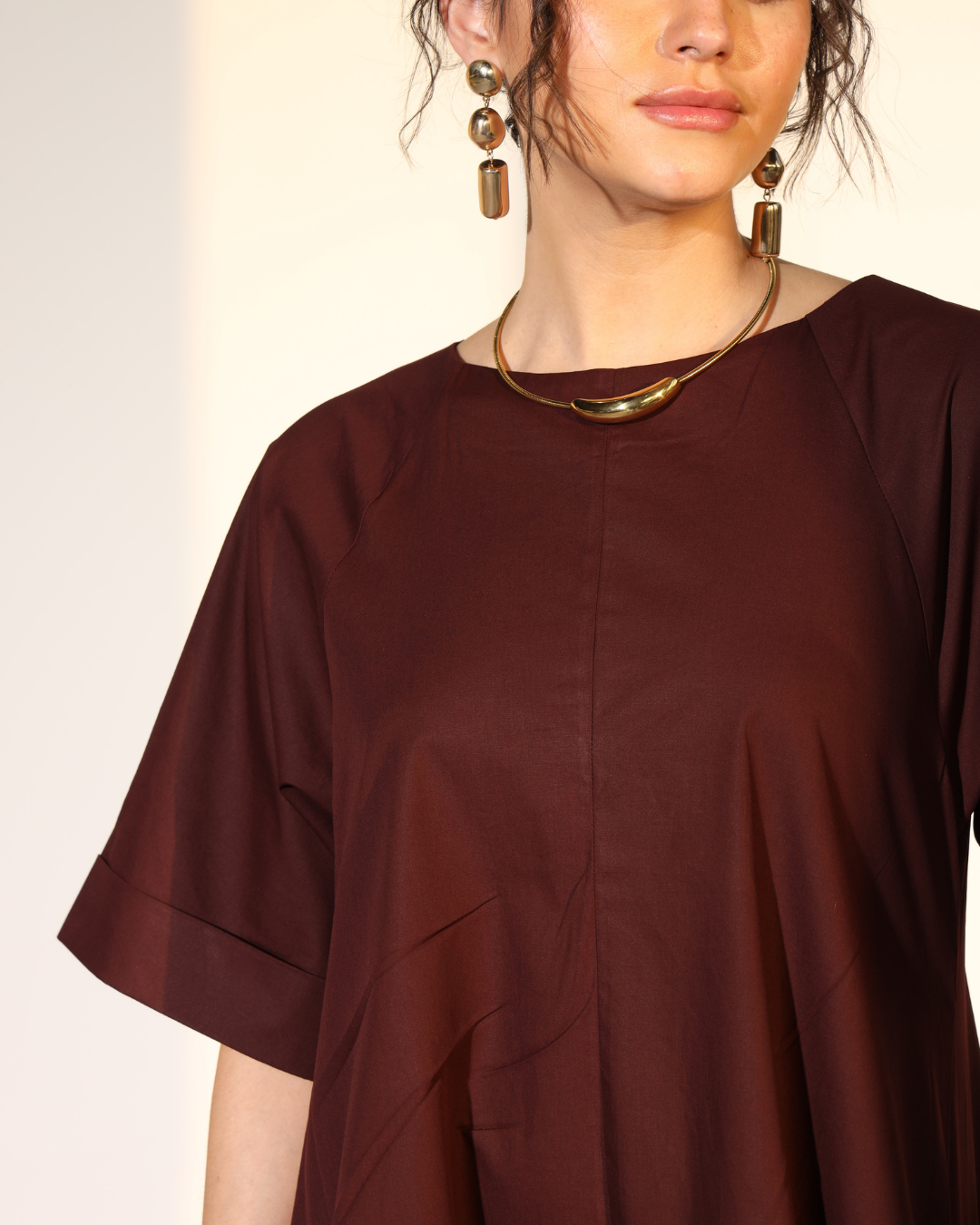 Amaxirose Flare Dress - Wine