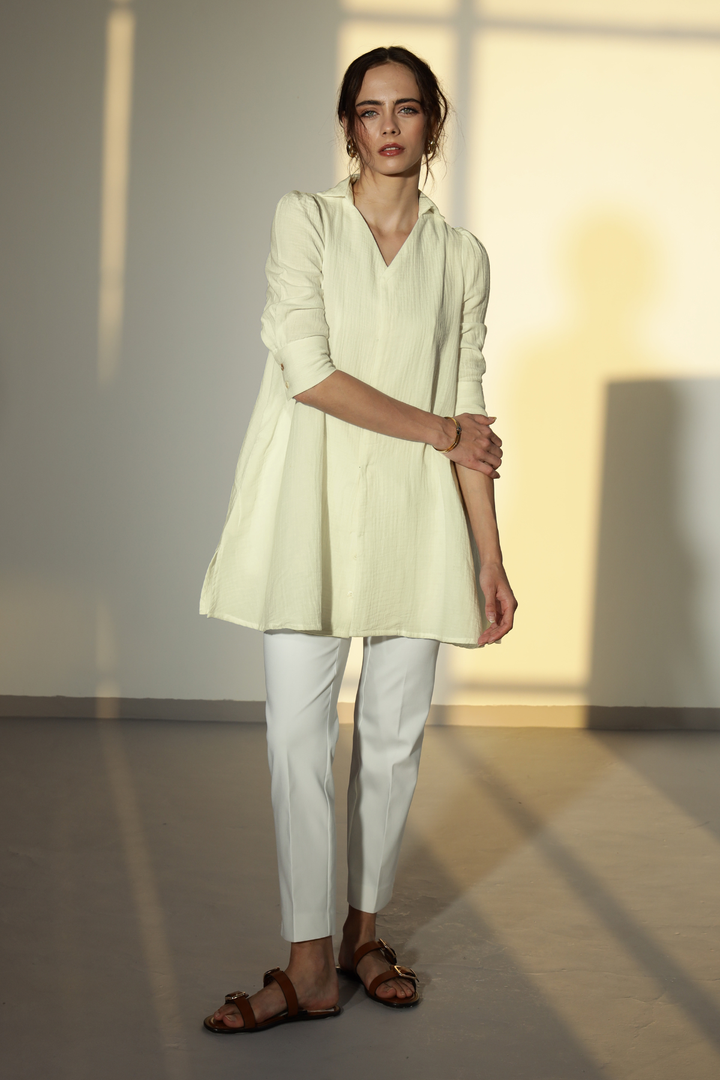 Nora Cotton Top - Ivory White