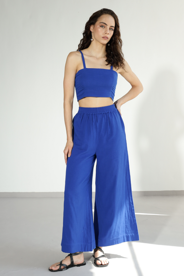 Grace Gauze co-ord - Electric Blue