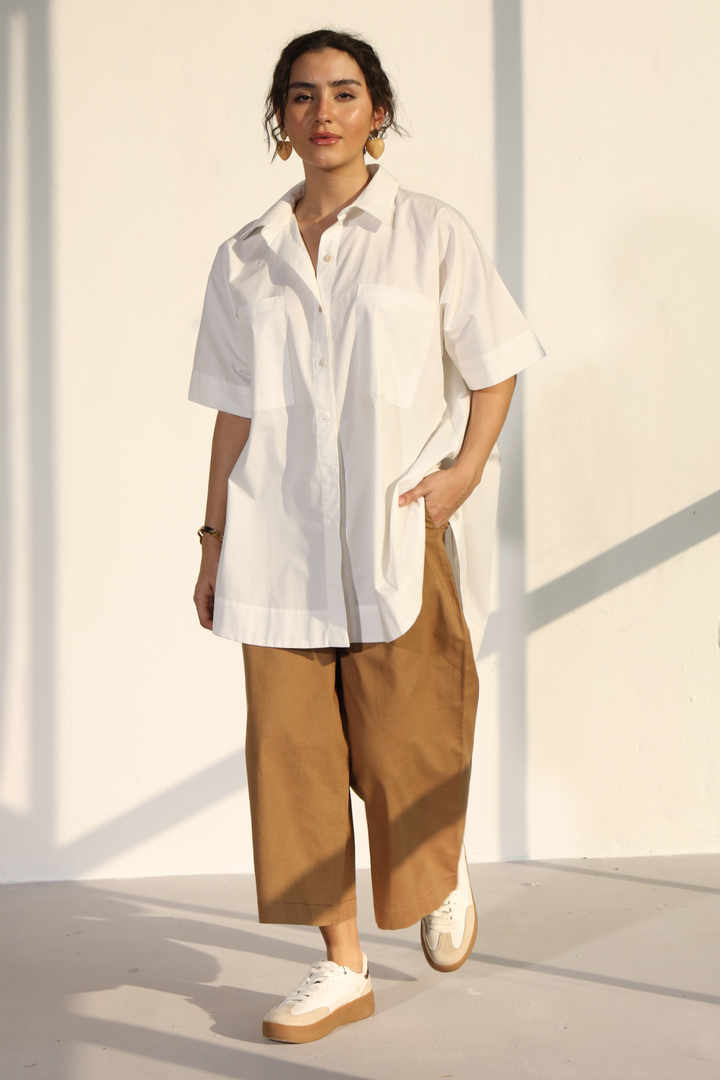 Harper Easy Shirt - Ivory White