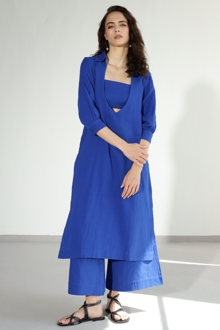 Grace Gauze co-ord - Electric Blue