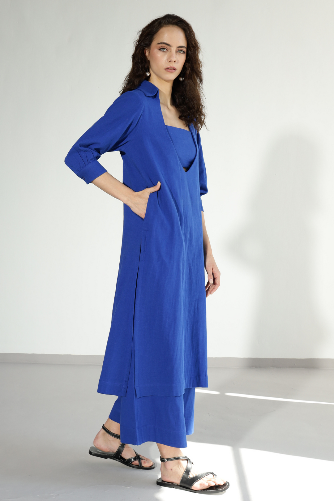 Grace Gauze co-ord - Electric Blue