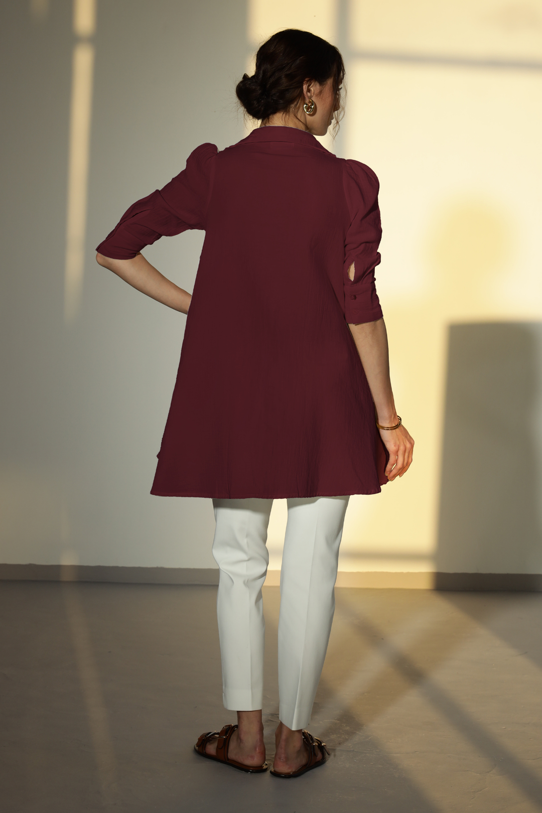 Nora Cotton Top - Wine