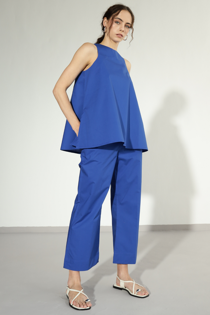 Anthro Pant Set - Electric Blue