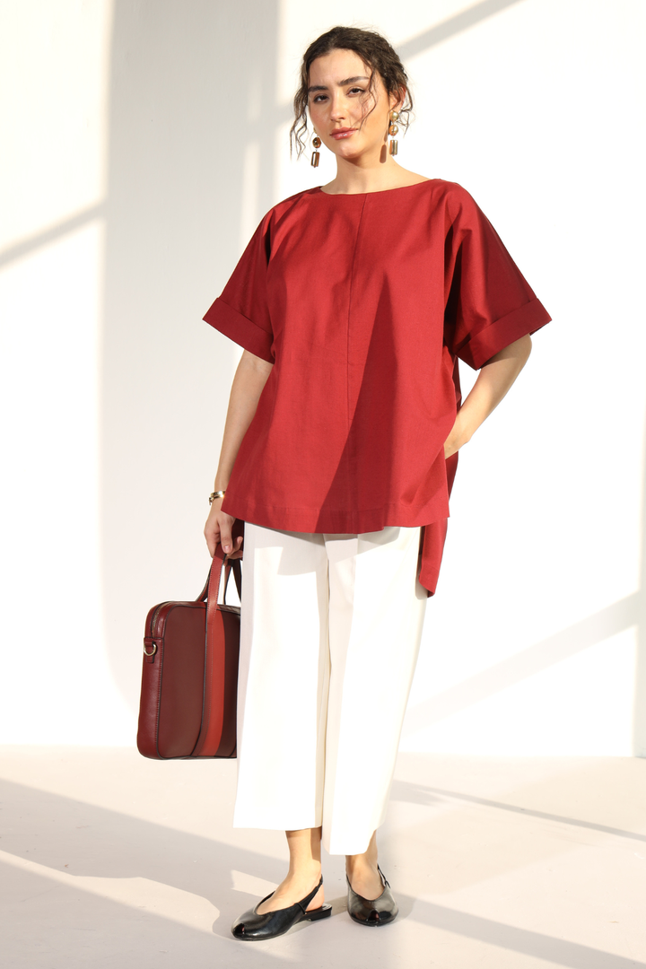 OneCozyDay Tunic - Royal Maroon