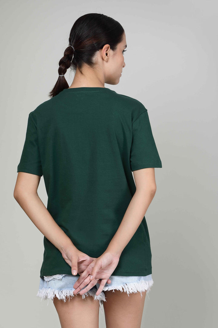 Bottle Green - Half sleeves T- Shirt Men