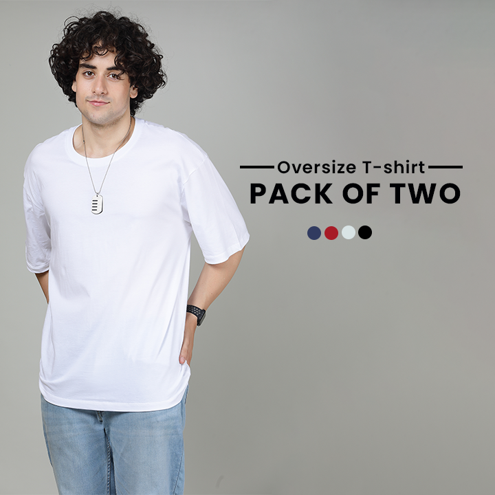 Pack of 2 Men Oversized Tees