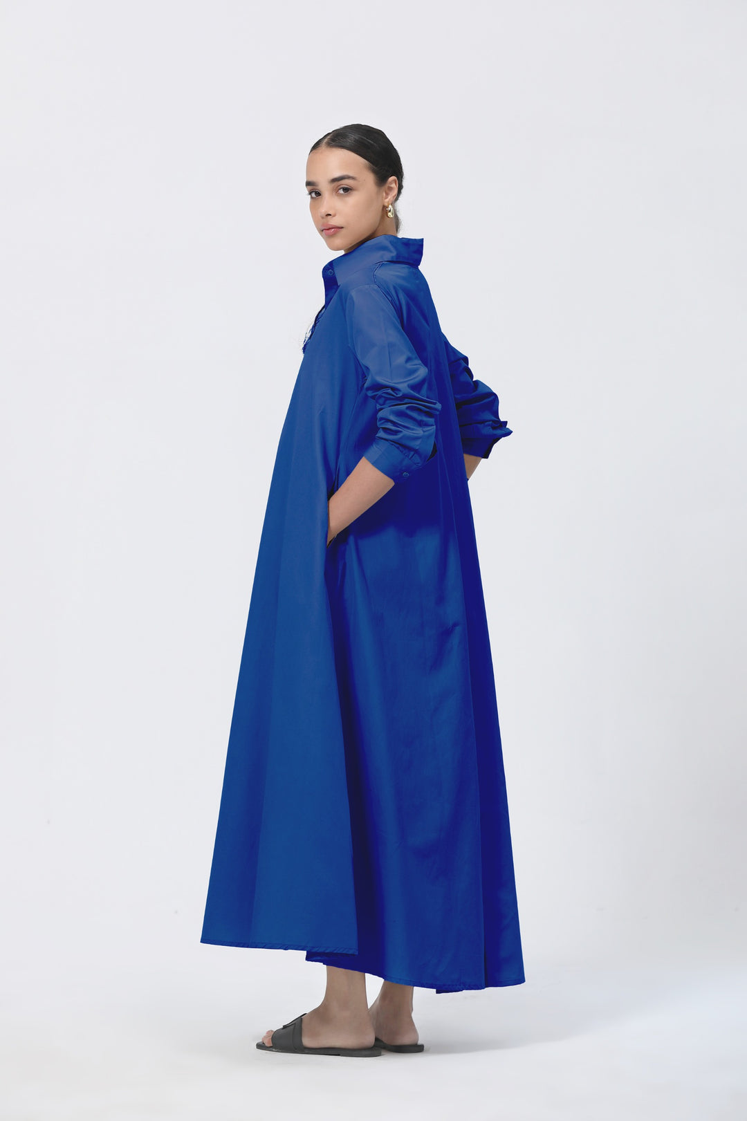 Massimo Shirt Dress - Royal Blue
